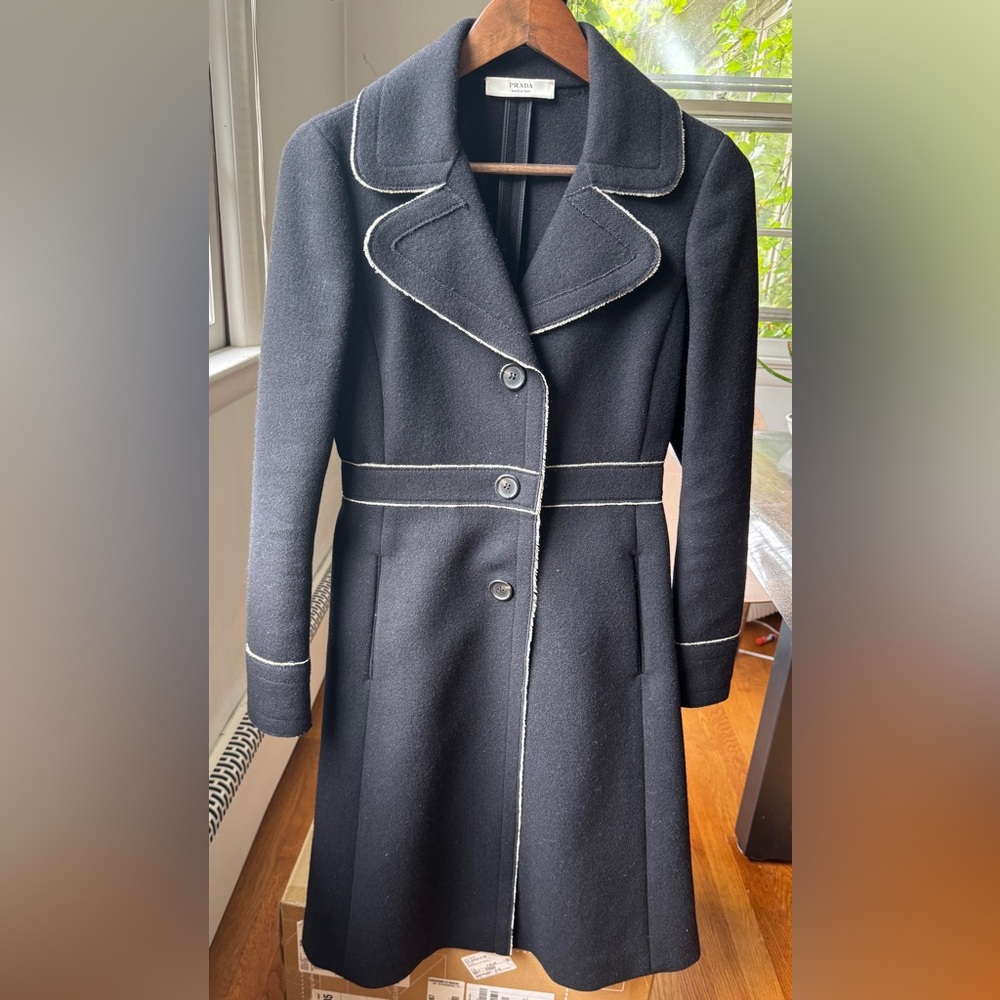 【Prada】Wool Coat Size 4/S